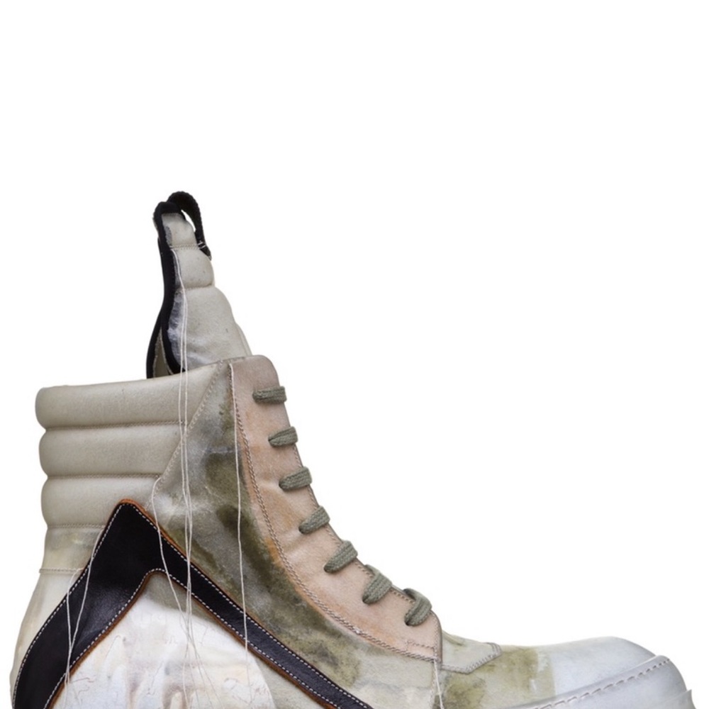 Rick Owens High-Top Sneakers - White and Black